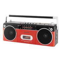 アイワマーケティングジャパン ラジオカセットプレーヤー ステレオスピーカー マイク対応 Bluetooth受信 GAA4-RCP0002(RD) 1台