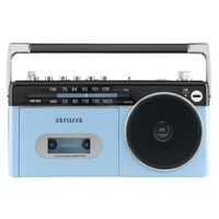 aiwa（アイワ） ラジオカセットプレーヤー マイク端子付 Bluetooth受信機能 GAA4-RCP0003(PB) 1台