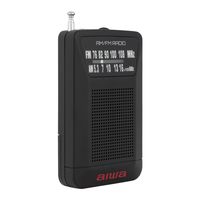 アイワマーケティングジャパン ラジオ ポータブルポケット型 電池式 AM/FM(ワイドFM対応) GAA4-PPR0001(BK) 1台