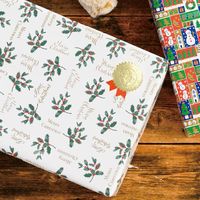 【クリスマス】ヘッズ クリスマスヒイラギ包装紙ー1XH-1W1袋（50枚）