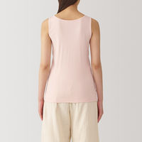 【レディース】無印良品 婦人 前開きカップ入りタンクトップ 婦人L ライトピンク 良品計画