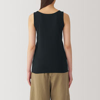 【レディース】無印良品 婦人 前開きカップ入りタンクトップ 婦人S 黒 良品計画