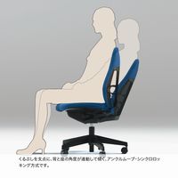 【設置込】イトーキ プラオチェア 布張り ローバック アルミ脚 肘無し ネイビーブルー KE-240GS-Z5B2 1脚（直送品）