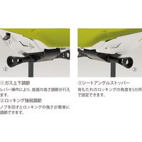 【設置込】イトーキ フリップフラップチェア PVC 革シボ 可動肘 ランバー付 ウレタンキャスター ハイ ハンガー無 ネイビー×白×黒 1脚（直送品）