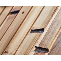 【軒先渡し】桜屋工業 屋外用 ガーデンテーブル マイアミテーブル 幅1500×奥行900×高さ700ｍｍリサイクル調多色塗装 1台（直送品）