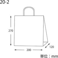 HEIKO ドリンクホルダーバッグ　２０ー２　未晒無地　10枚／袋 003169987 10枚／袋×10袋（直送品）