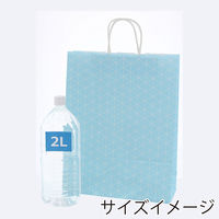 【ケース販売】HEIKO 紙袋 25チャームバッグ 2才 スクエア ブルー 003230302  1ケース(50枚入×4袋)（直送品）