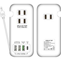 磁気研究所 PD18W/QC3.0対応 USB A/C充電ポート付き電源タップ HDUTC2U3PWH 1個