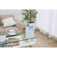 アイリスオーヤマ 加熱式加湿器 SHM100U-A ブルー アロマ対応 加湿量100ml/h 卓上タイプ アロマトレー付 3畳