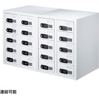 サンワサプライ スマートフォン保管庫 10台収納 個別ロック ダイヤル錠 幅340×奥行340×高さ432mm CAI-CABSP51 1台（直送品）