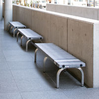 テラモト ホームベンチ ステンレス 1800 幅1801mm 灰 BC3023188 1台（直送品）