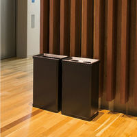 テラモト 分別ターンボックス L（一般ゴミ用）37L  1台（45Lゴミ袋対応） 幅360×奥行250×高さ600mm フタ付き スチール製