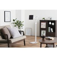 エレコム タブレット用スタンド/Zアーム型床置スタンド/ホワイト TB-DSZARMFWH 1個