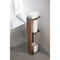 山崎実業 スリムトイレラック リン 幅180×奥行130×高さ705mm ブラウン 773192 1個（直送品）