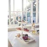 山崎実業 キッチン3段トレー タワー ホワイト 774280 1個（直送品）