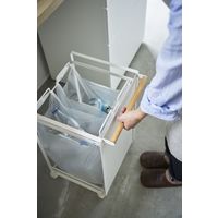 山崎実業 目隠し分別ダストワゴン トスカ 2分別 ホワイト 774779 1個