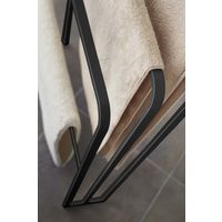 山崎実業 横から掛けられるバスタオルハンガー 3連 タワー 幅700×奥行140×高さ810mm ブラック 774980 1個（直送品）