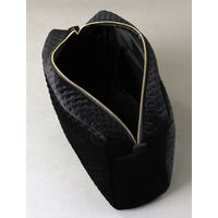 スパイス enrich ベロアラージスクエアポーチ ストラップ付き ステッチ ブラック SCLK2933BK 1個（直送品）