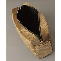 スパイス enrich ベロアラージスクエアポーチ ストラップ付き ステッチ キャメル SCLK2933CA 1個（直送品）