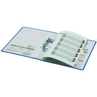 コクヨ　チューブファイル　エコツインR（間伐材使用）　A4タテ　とじ厚50mm　青　両開きパイプ式ファイル　フ-RTK650NB　1セット（5冊）