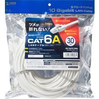 サンワサプライ カテゴリ6A LANケーブル KB-T6ATS-30W 1個（直送品）