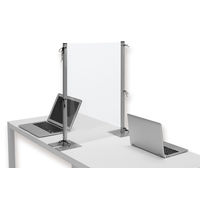 【アウトレット】アスカ 飛沫対策シート用スチール支柱 デスクスタンドタイプ 高さ600mm CVG14 1セット（2本組）　【終売品】