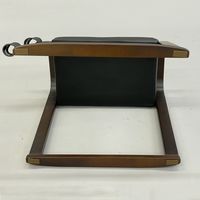 エイ・アイ・エス 曲げ木スツール スタッキング 杖ホルダー付き ハイタイプ ブラック/ダークブラウン STU-1000 BK/DBR 1脚（直送品）