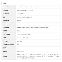 HDMIケーブル 20m 光ファイバー 極細タイプ（直径4.5mm） VV-HDMI200AA-AOC-B 1本 Vodaview