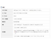 HDMIケーブル変換 3m Type-C[オス]-HDMI[オス] 4K/60Hz VV-UCHD030-UH-CA 1本 Vodaview