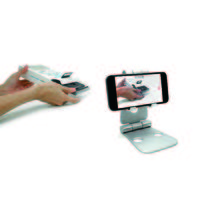 スマホスタンド 折りたたみ/～10インチまで対応/DOUBLE SWING-STAND/シルバー AS-WSBM-SL 1個 アーキサイト