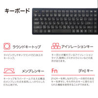 有線キーボード USB接続/タッチパッド付き有線キーボード/FKB-U247BK 1個 ナカバヤシ