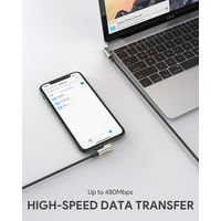 ライトニングケーブル 1m Type-C-Lightning Impulse LT Braided 90° CB-CL09-BK 1本 AUKEY