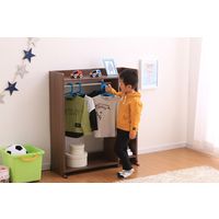 アイリスオーヤマ ワードローブキッズトイハウスラック ウォールナットブラウン WKTHR-3 1台（直送品）