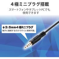 ヘッドセット 両耳 オーバーヘッド 4極ミニプラグ接続 40mmドライバ ブラック HS-HP30TBK エレコム 1個（直送品）