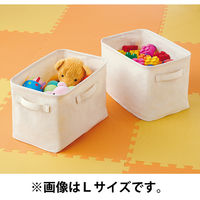 YAMAZEN ナチュラルボックス ハーフオープン  収納 ボックス  YTC-TNBOSD（CN） 1セット（4個:1個×4）