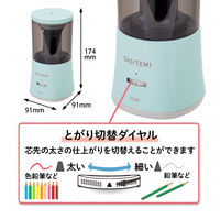 プラス スーパー全自動鉛筆削り SASITEMI（サシテミ） ブルー 青 電動 FS-760