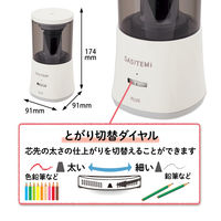 プラス スーパー全自動鉛筆削り SASITEMI（サシテミ） アイボリー 白 電動 FS-760