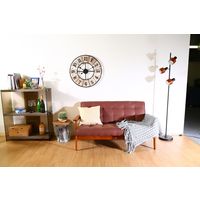 不二貿易 掛時計 アナログ時計 ウッドデッキ 木目調 72702 1個（直送品）