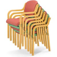 【軒先渡し】オリバー　介護用チェア　肘無・取手付タイプ　ネイビー/ナチュラル　高機能ビニールレザー　1脚（直送品）