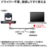 サンワサプライ 10倍ズーム搭載会議用カメラ(62度・210万画素・オートフォーカス) CMS-V54BK 1個（直送品）