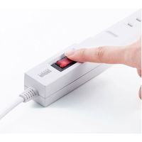 サンワサプライ スリムタップ(2P・8個口・1m)・電源延長コード TAP-SLIMSW8-1 1個