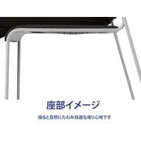 藤沢工業 TOKIO NSB・NSWシリーズ スタッキングチェア レザー NSB-T10 L-S ネオブラック 1セット（4脚入）（取寄品）