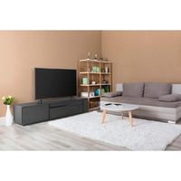 アイリスオーヤマ ボックステレビ台 アッパータイプ ガラス扉付 170サイズ BTS-GD170UF-B 1台（直送品）