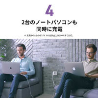 USB充電器 小型 折りたたみ式 100W対応 高出力 ACアダプタ HP-HJ-CAN100 1個 ロア・インターナショナル