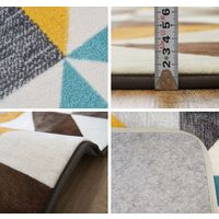 萩原 トライアングル柄 ふっくらラグ パラペリ 2000×2400mm オレンジ 240624611 1枚（直送品）