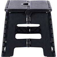 不二貿易 フォールディングステップスツール H22cm BK 86074 1個