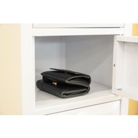 【車上渡し】仁張工作所 モディア 貴重品ロッカー 1列5段5人用 幅240×奥行240×高さ870mm クリアホワイト 1台（直送品）