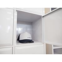 【車上渡し】仁張工作所 モディア パーソナルロッカー 2列4段8人用 幅695×奥行360×高さ1700mm クリアホワイト 1台（直送品）