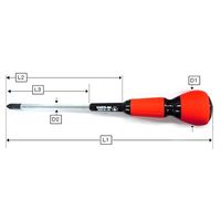 エスコ #2x150mm [+]ドライバー(パワーグリップ 電工) EA557A-150 1セット(10本)（直送品）