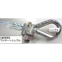 エスコ 6mm ワイヤーロープクリップ(ステンレス製) EA638RZ-6 1セット(30個)（直送品）